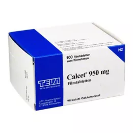 CALCET 950 mg kilega kaetud tabletid, 100 tk
