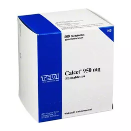 CALCET 950 mg kilega kaetud tabletid, 200 tk