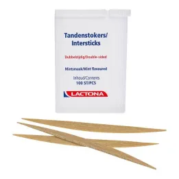 Hambapulgad Lactona Intersticks mint kahe otsaga, 100 tk