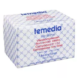 VLIESKOMPRESSEN 7,5x7,5 cm mittesteriilne 4-kihiline, 100 tk