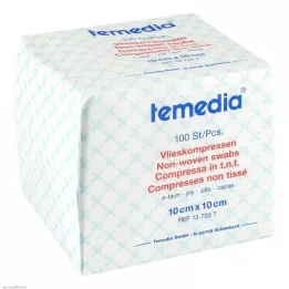 VLIESKOMPRESSEN 10x10 cm mittesteriilne 4-kihiline, 100 tk