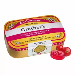 GRETHERS Punase sõstra+C-vitamiini suhkruvabad pastillid, 110 g