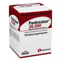 PANKREATAN 36 000 gastroresistentset kõvakapslit, 50 tk