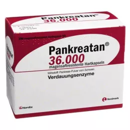 PANKREATAN 36 000 gastroresistentset kõvakapslit, 200 tk