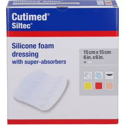 CUTIMED Siltec vaht segu 15x15 cm mittekleepuv, 12 tk CUTIMED Siltec vaht segu 15x15 cm mittekleepuv, 12 tk