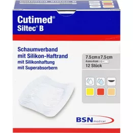 CUTIMED Siltec B vahusegu 7,5 x 7,5 cm liimiga, 12 tükki