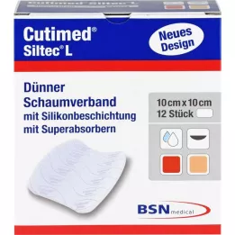 CUTIMED Siltec L vahusegu 10x10 cm õhuke, liim, 12 tk