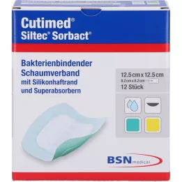 CUTIMED Siltec Sorbact PU-Verb.12,5x12,5 cm, 12 tk