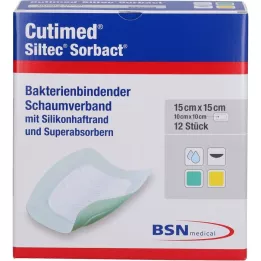 CUTIMED Siltec Sorbact PU-Verb.15x15 cm, 12 tk