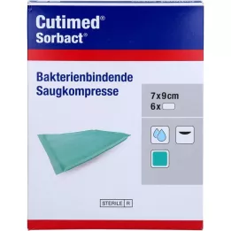 CUTIMED Sorbact imavad kompressid 7x9 cm, 6 tk