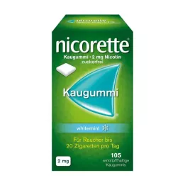 NICORETTE Närimiskumm 2 mg valgemünt, 105 tk