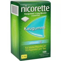 NICORETTE Kaugumme 4 mg Whitemint, 105 tk