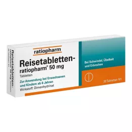 REISETABLETTEN-ratiopharm, 20 tk