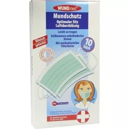 MUNDSCHUTZ m.ANTIBAKTERIELLER filtririba, 10 tk