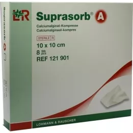 SUPRASORB kaltsiumialginaat, mis koosneb.10x10 cm, 8 tk