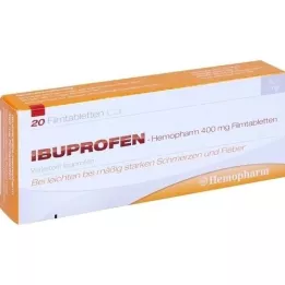 IBUPROFEN Hemopharm 400 mg kilega kaetud tabletid, 20 tk