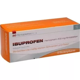 IBUPROFEN Hemopharm 400 mg kilega kaetud tabletid, 50 tk