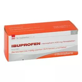 IBUPROFEN Hemopharm 400 mg õhukese polümeerikattega tabletid, 50 tk