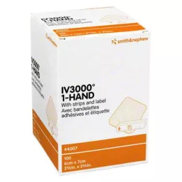 OPSITE IV 3000 6x7 cm läbipaistev kanüüli fikseerimine, 100 tk