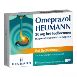 OMEPRAZOL Heumann 20 mg b.Sodbr.maohappekindlad kõvakapslid, 14 tk