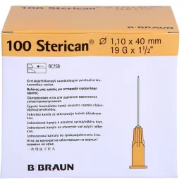 STERICAN Kanüülid 19 Gx1 1/2 1,1x40 mm SB, 100 tk