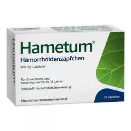 HAMETUM Hemorroidide ravimküünlad, 25 tk