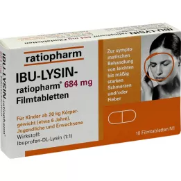 IBU-LYSINEratiopharm 684 mg õhukese polümeerikattega tabletid, 10 tk