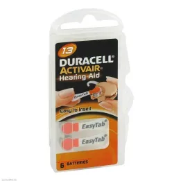 Patareid kuuldeaparaatidele Duracell 13, 6 tk