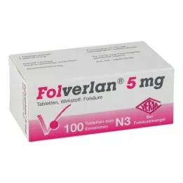 FOLVERLAN 5 mg tabletid, 100 tk