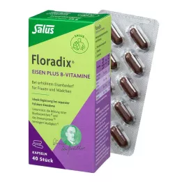 FLORADIX Raud pluss B-vitamiinide kapslid, 40 tk