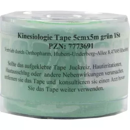 KINESIOLOGIE lint 5 cmx5 m roheline, 1 tk