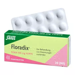 FLORADIX Iron 100 mg forte õhukese polümeerikattega tabletid, 20 tk