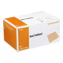 BACTIGRAS antiseptiline parafiinmarli 5x5 cm, 50 tk
