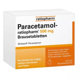 PARACETAMOL-ratiopharm 500 mg kihisevad tabletid, 20 tk