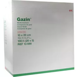 GAZIN Marli komp.10x20 cm steriilne 12-kihiline eriti suur, 20x5 tk