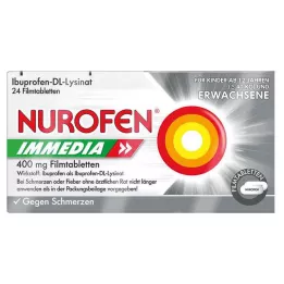 NUROFEN Immedia 400 mg õhukese polümeerikattega tabletid, 24 tk