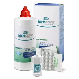 LENSCARE Optiseap Kombip.350 ml+45 table.+1 Beh., 1 lk