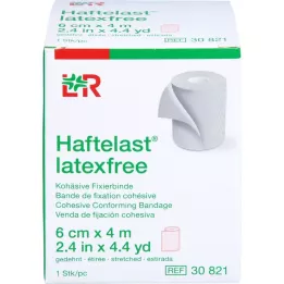 HAFTELAST Fiksatsiooniside, ühtlane, lateksivaba, 6 cm x 4 m, kreem, 1 tk