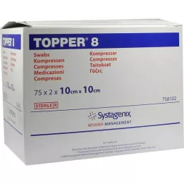 TOPPER 8 koosneb.10x10 cm steriilne, 75x2 tk