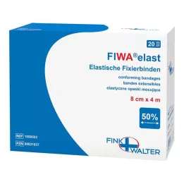 FIXIERBINDE elastik 8 cmx4 m lahtiselt, 1X20 tk