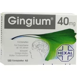 GINGIUM 40 mg kilega kaetud tabletid, 120 tk