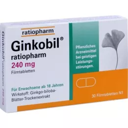 Ginkobil-ratiopharm 240 mg kiledega kaetud tabletid, 30 tk