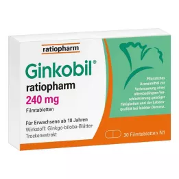 GINKOBIL-ratiopharm 240 mg õhukese polümeerikattega tabletid, 30 tk