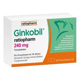 GINKOBIL-ratiopharm 240 mg õhukese polümeerikattega tabletid, 60 tk