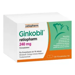 GINKOBIL-ratiopharm 240 mg õhukese polümeerikattega tabletid, 120 tk