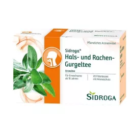 SIDROGA Kurgu ja neelu kuristamise teefiltri kotid, 20X2,5 g