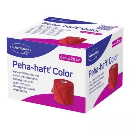 PEHA-HAFT Värvikinnituslint lateksivaba 6 cm x 20 m punane, 1 tk