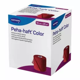 PEHA-HAFT Värviline kinnitusteip lateksivaba 10 cm x 20 m punane, 1 tk