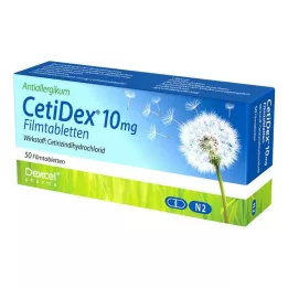 CETIDEX 10 mg õhukese polümeerikattega tabletid, 50 tk