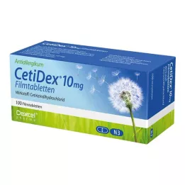 CETIDEX 10 mg õhukese polümeerikattega tabletid, 100 tk